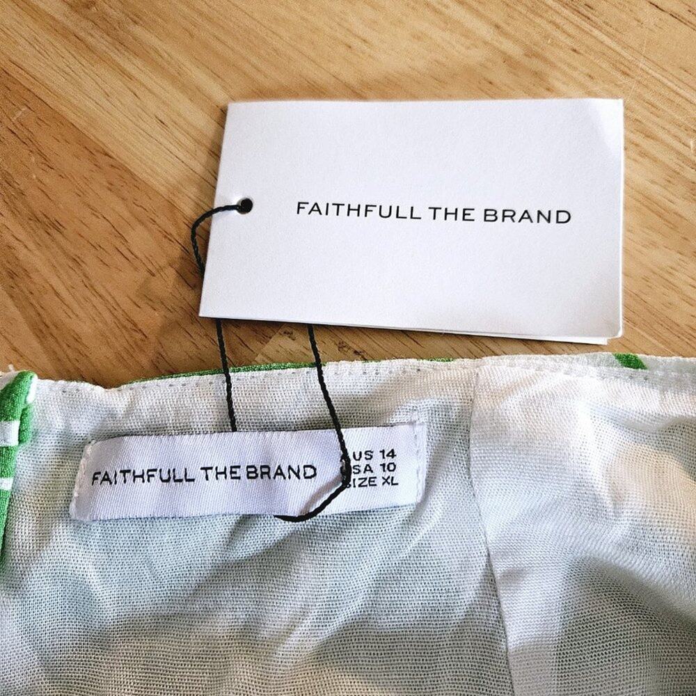 Faithfull The Brand Taormina Midi Dress In El Marsa Floral Green US 10- NWT - Picture 5 of 9